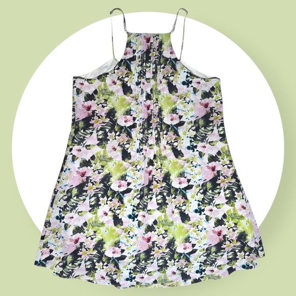 Floral Mini Slip Dress Boho Summer 2025 Cottagecore Festival V-Neck XL Plus Size - Picture 5 of 15